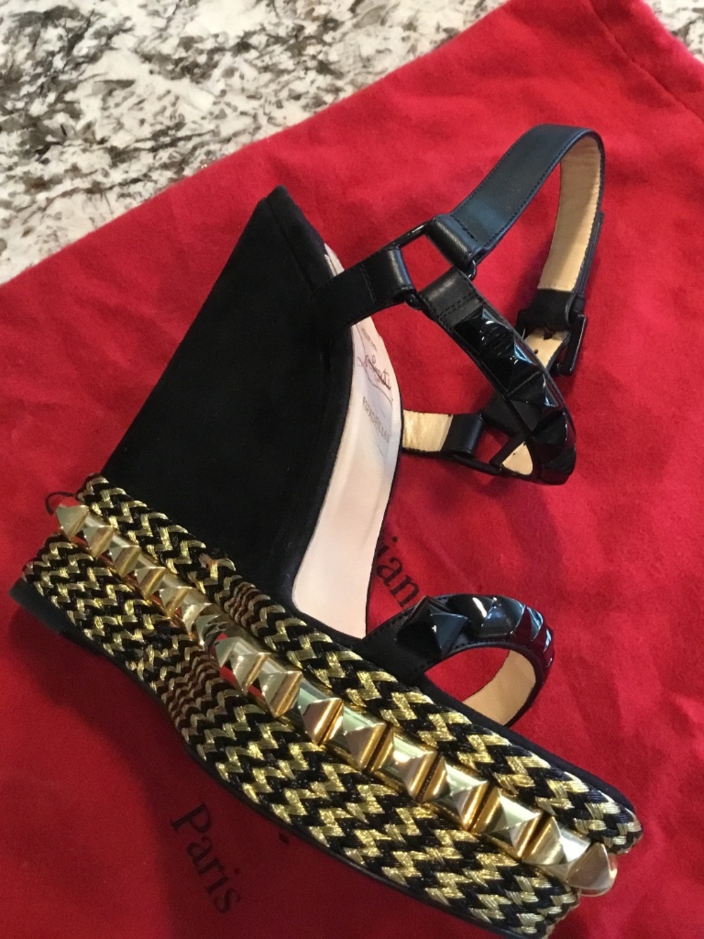 Christian Louboutin cataclou wedge sandals